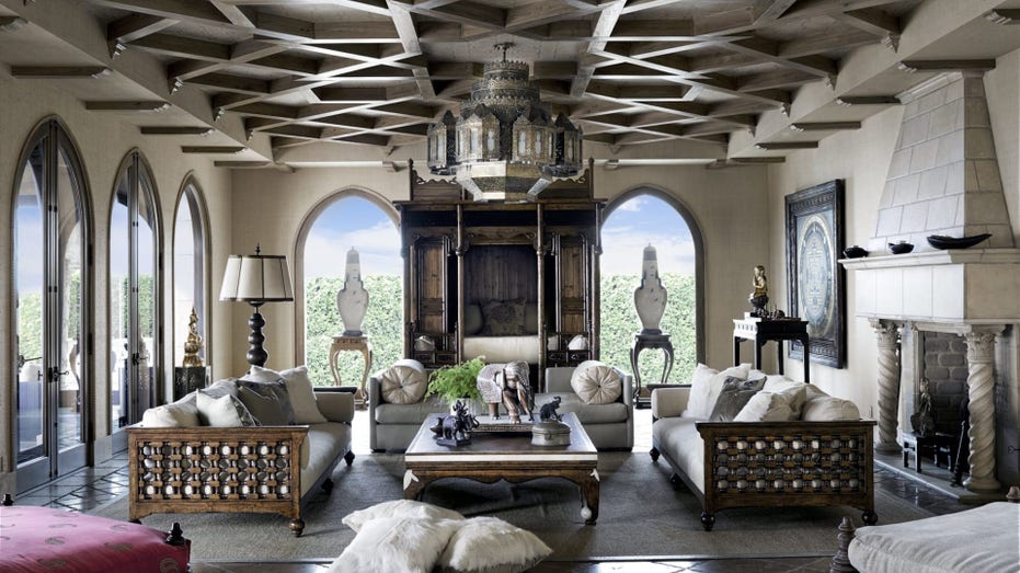 Interior living room of Cher's mansion