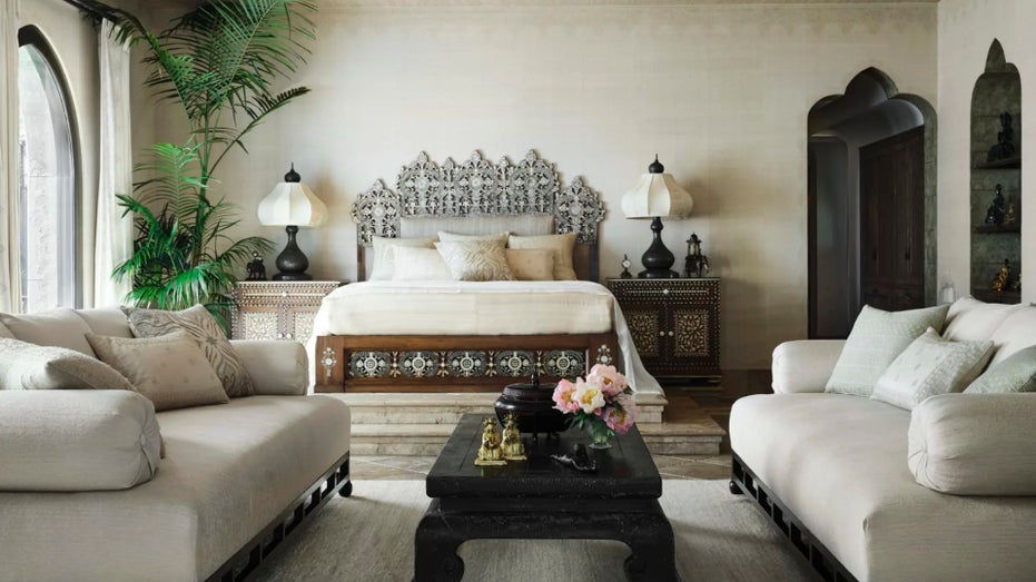 A bedroom in Cher's mansion