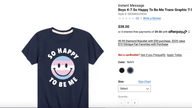 Belk selling transgender pride shirts for toddlers: 'So happy to be me'