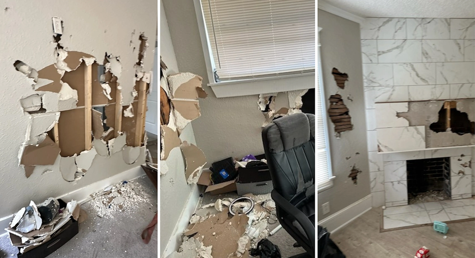Squatters damage inside of empty home