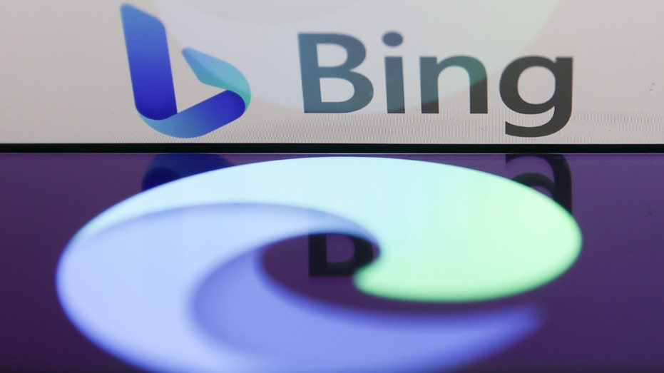 The Bing logo and Edge logo on screens