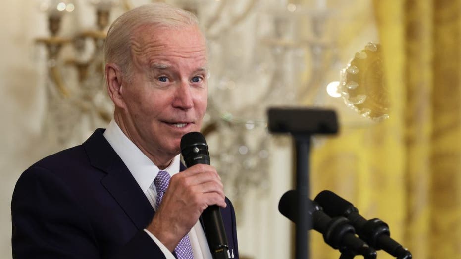 Joe Biden speaks during a reception