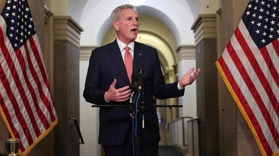 Kevin McCarthy speaks to press