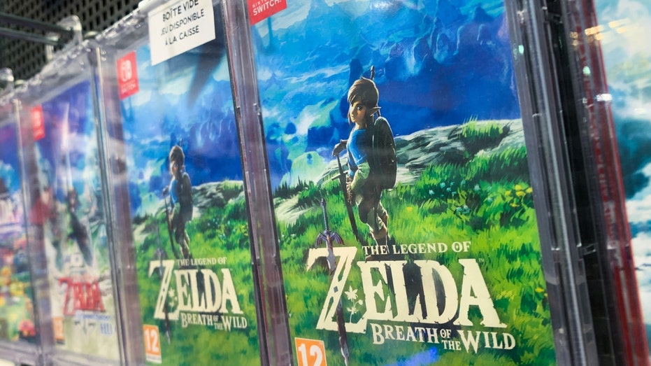 "The Legend of Zelda: Breath of the Wild" games on display