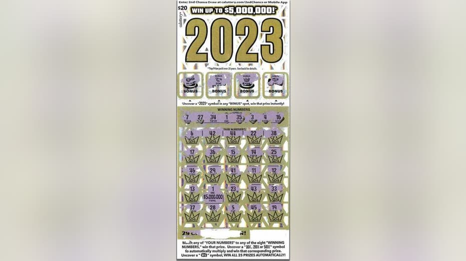 Lucia Forseth's winning scratch-off ticket