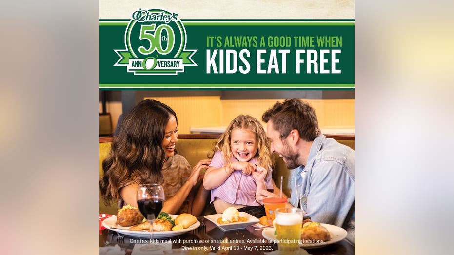 O’Charley’s Restaurant + Bar Kids Eat Free promo.