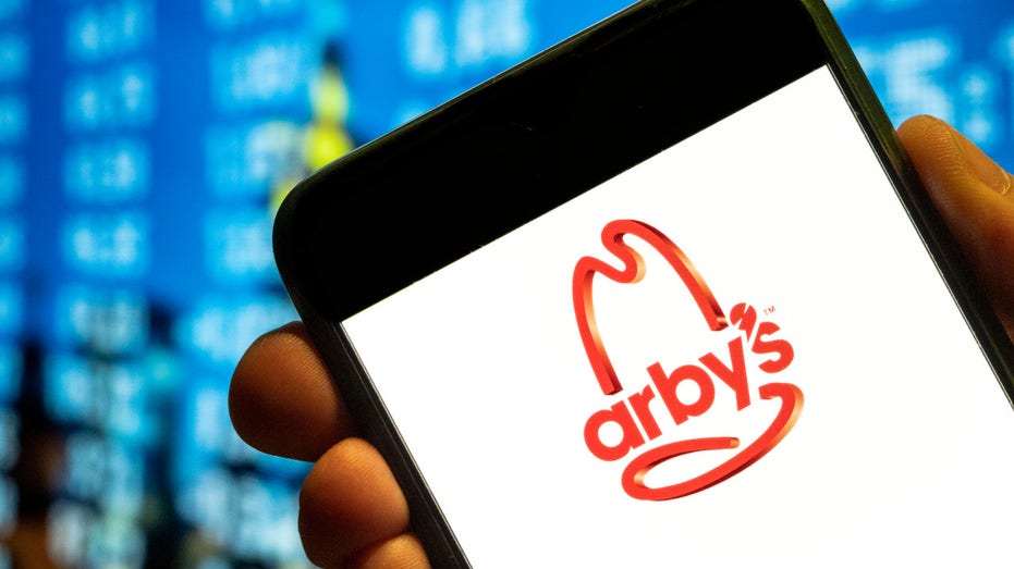 Arby's logo on a mobile phone