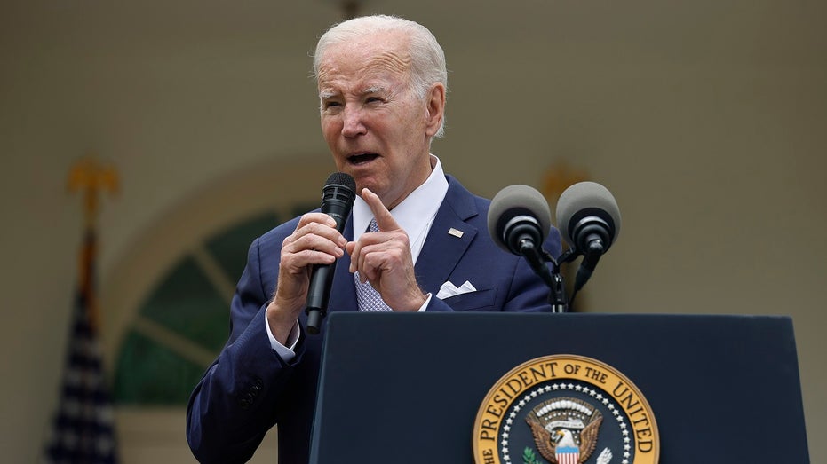 President Joe Biden speaking at the White House