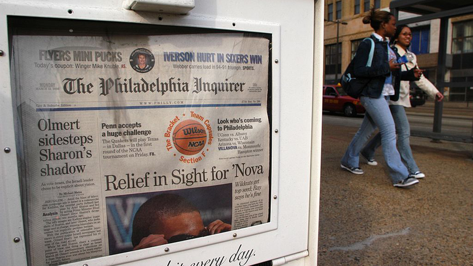 Newspaper vending machine in Philadelphia