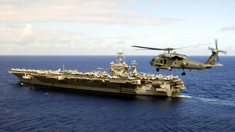 A U.S. air carrier sails in the Pacific Ocean