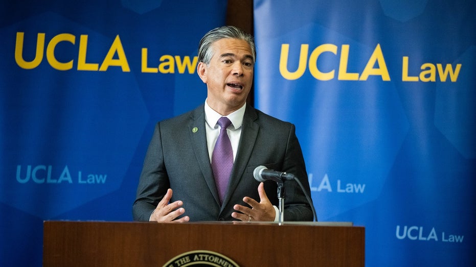 California AG Rob Bonta speaking