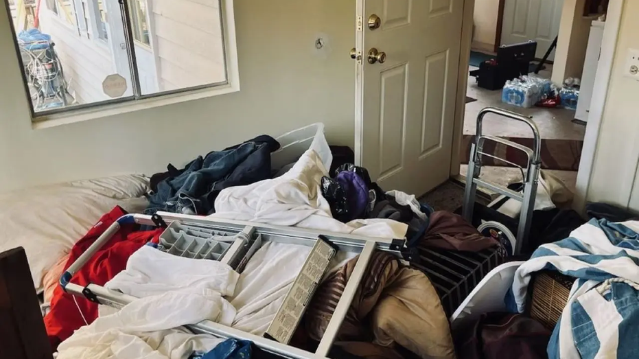 debris left inside a Maryland home