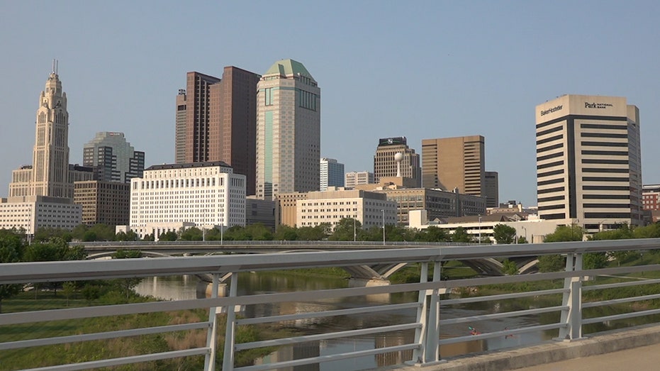 A skyline image of downtown Columbus, OH