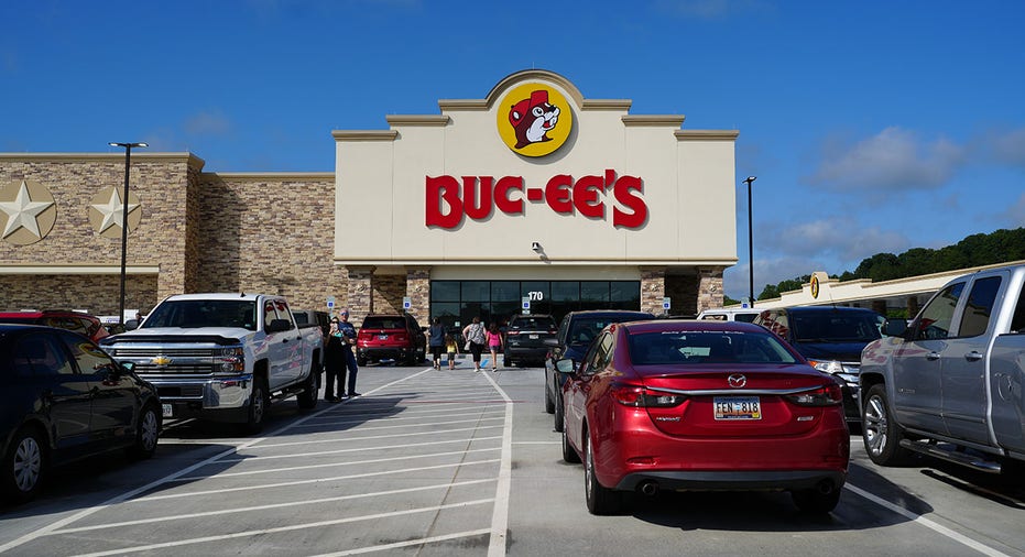 Buc-ee's parking lot with cars