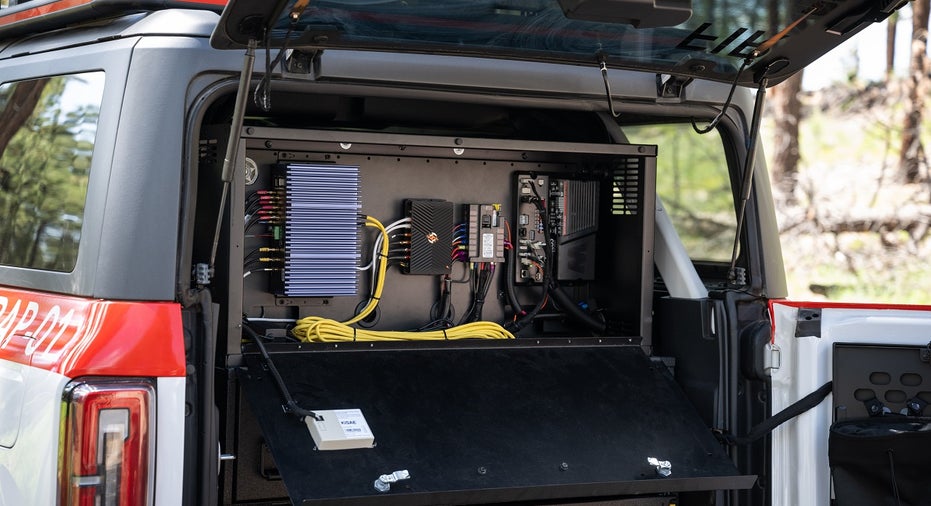 Equipment in back of Bronco