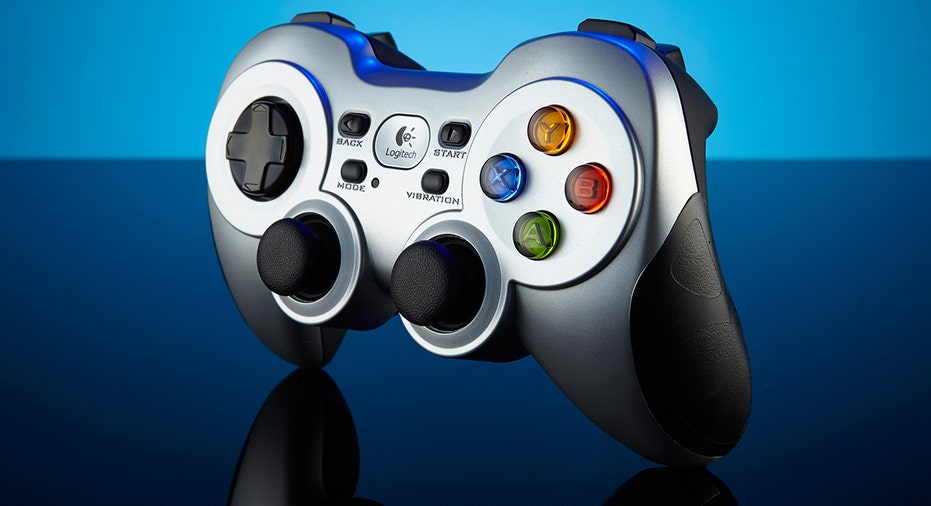 A closeup image of the Logitech gamepad used to control OceanGate's Titan sub