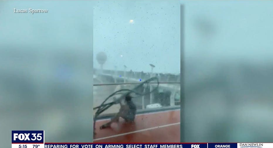 Royal Caribbean Cruise Ship Passengers Scramble As Freak Storm Tosses ...