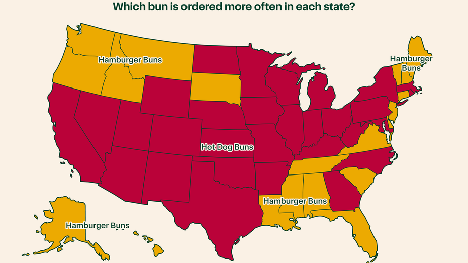 Hot dogs or hamburgers map Instacart