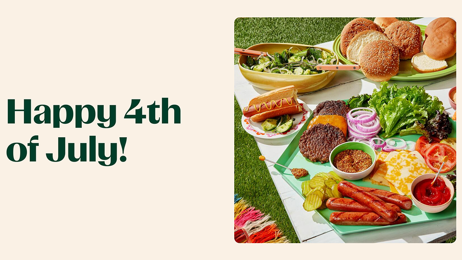 Instacart hamburger vs. hot dog July 4th