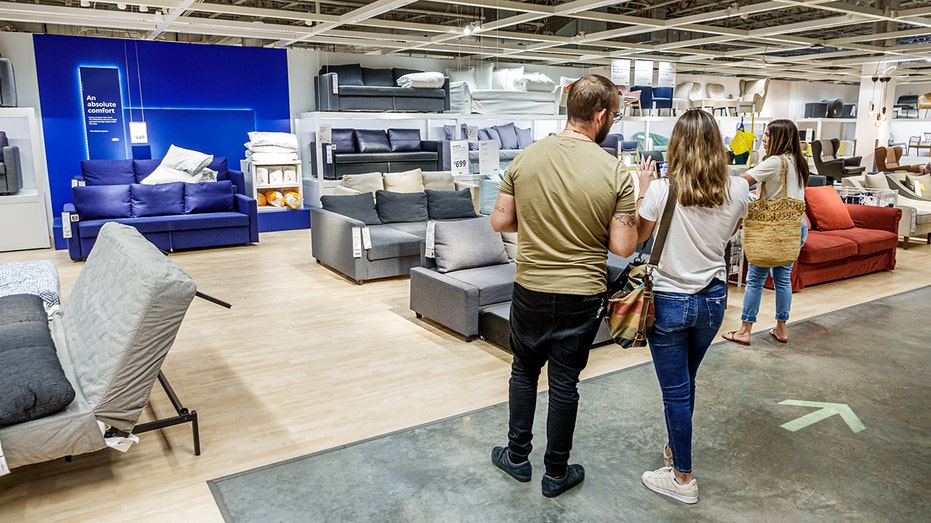 Ikea store sofa event