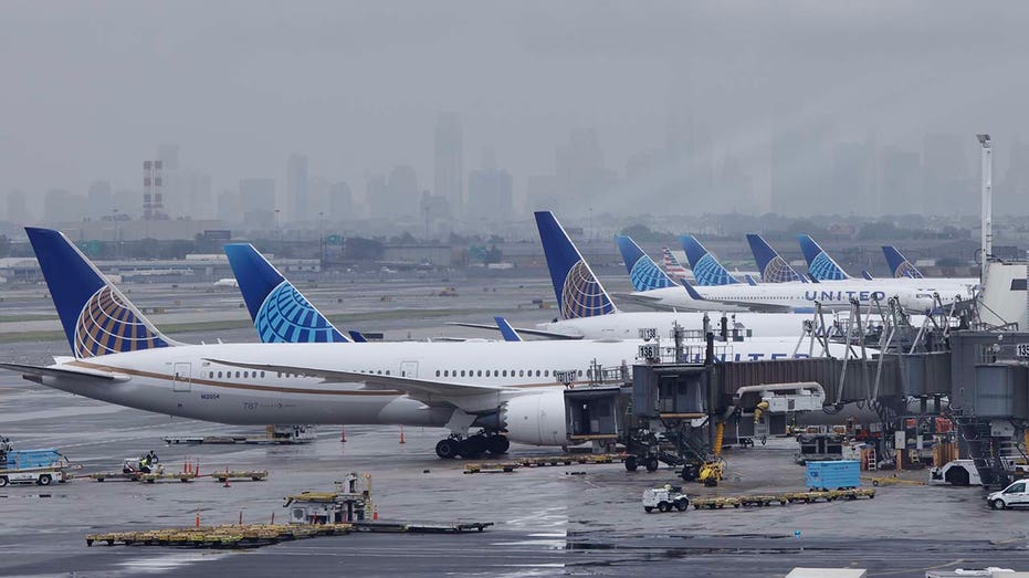 Planes are seen on the tarmac