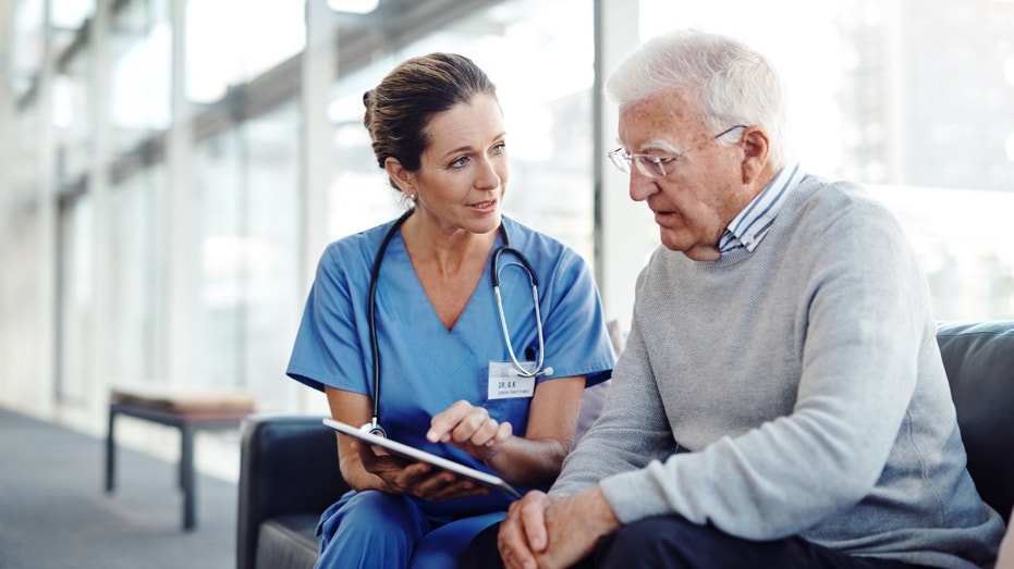 Nurse elderly patient hospital