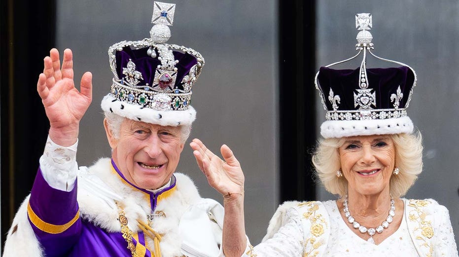 King Charles and Queen Camilla at the coronation