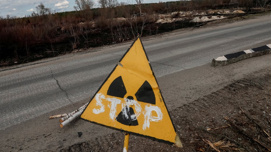 a photo outside Chornobyl