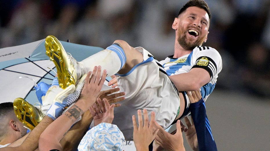 Messi during celebration