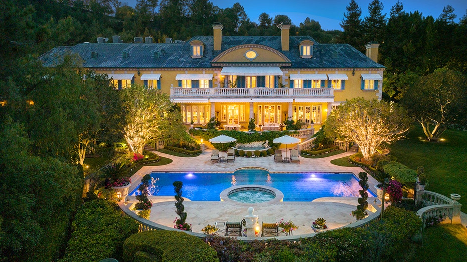 Rod Stewart's Beverly Hills mansion has a pool, tennis court and soccer pitch