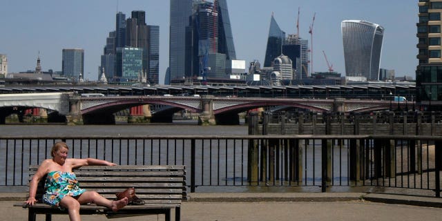 woman sunbathes