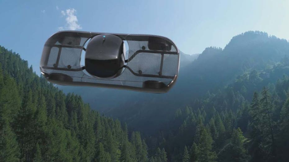 Artist rendering of car flying sideways