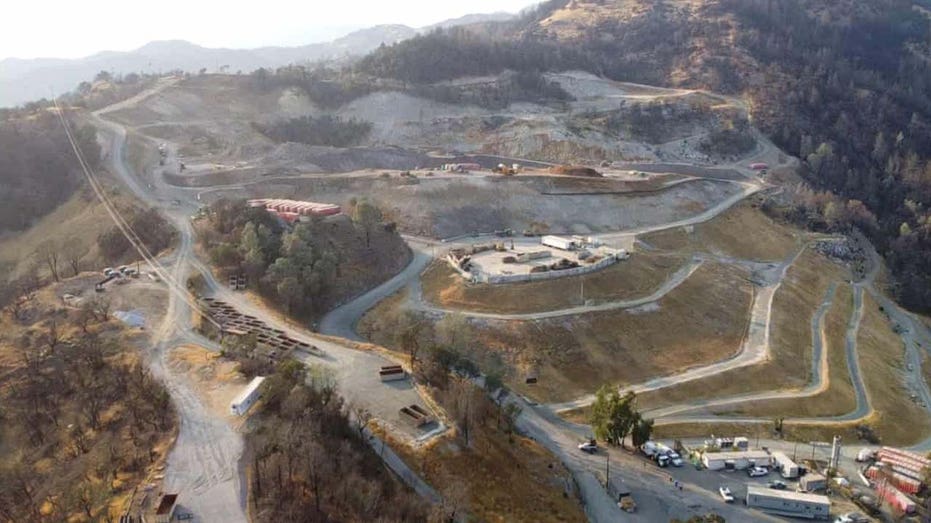 An aerial view of Clover Flat Landfill