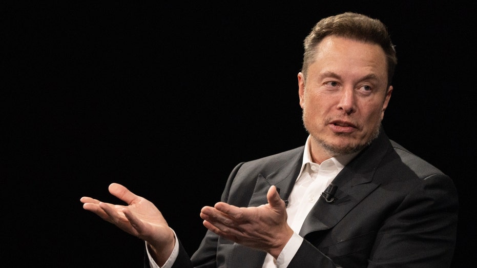 Elon Musk speaks astatine a tech fair