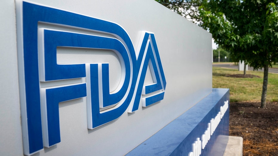 A sign for the Food And Drug Administration is seen outside of the headquarters