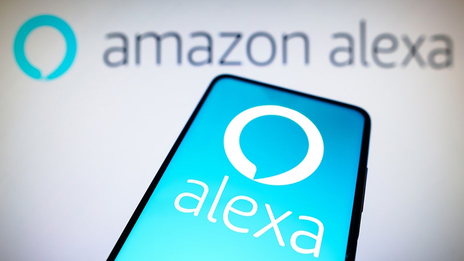 Amazon Alexa logo on smart phone screen