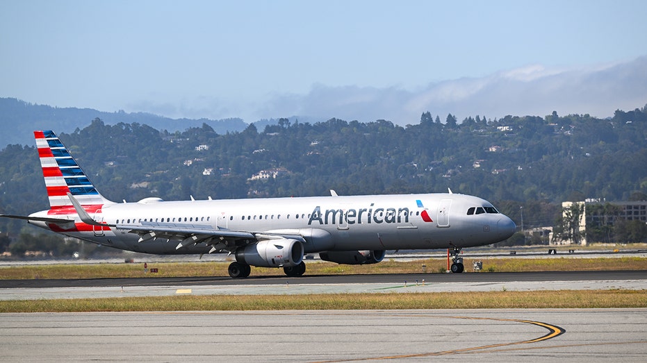 A plane on the runway