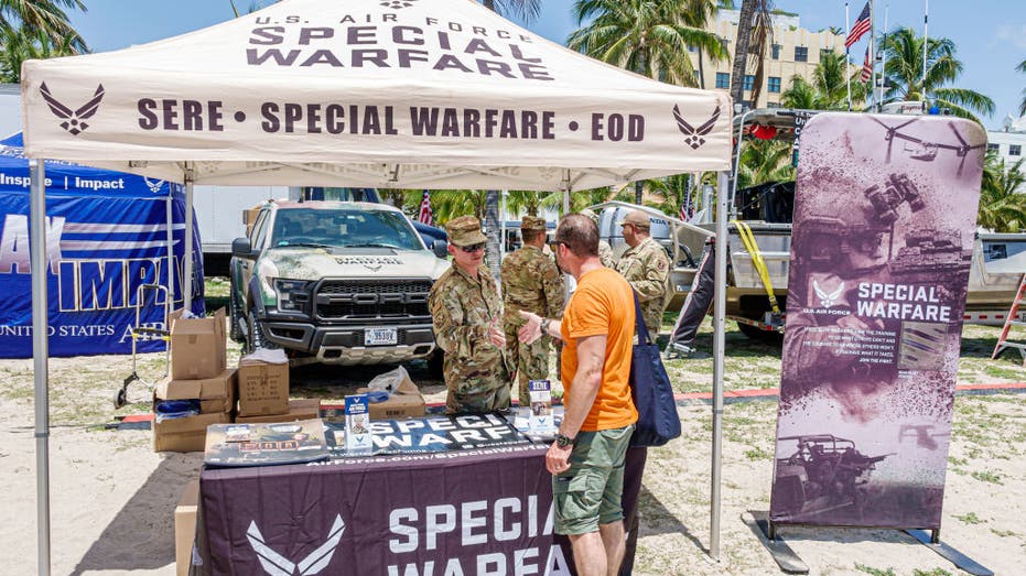 Air Force recruiting tent