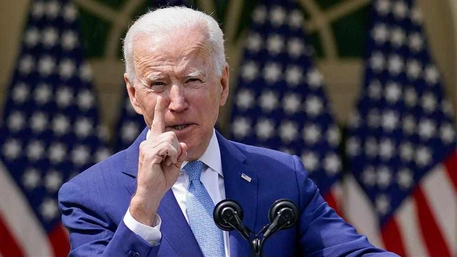 President Biden gestures