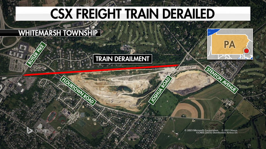 Pennsylvania train derailment map