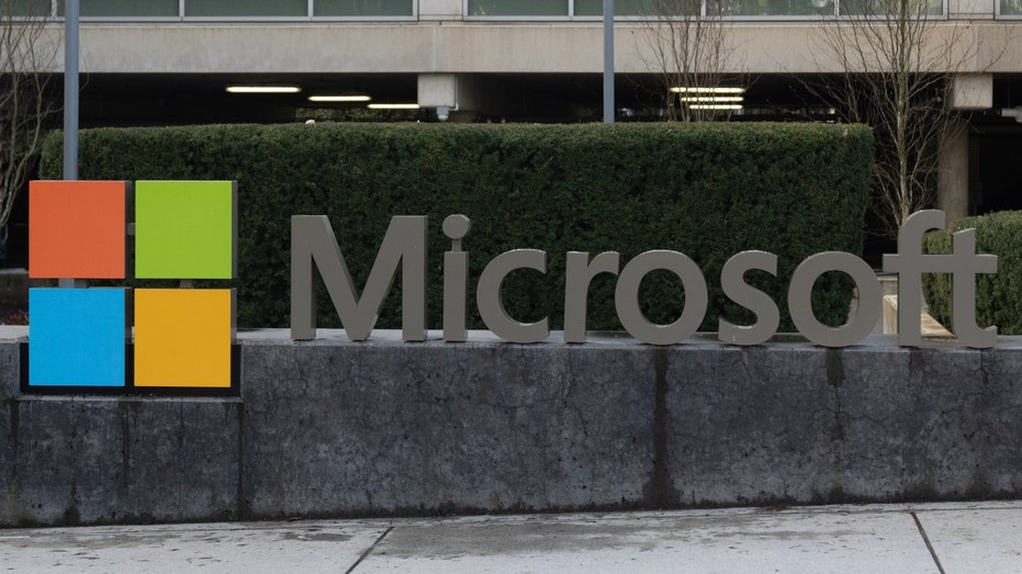 Signage outside the Microsoft Campus