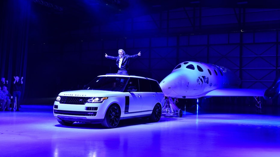 Richard Branson and Virgin Galactic's new SpaceShip Two VSS Unity spaceship