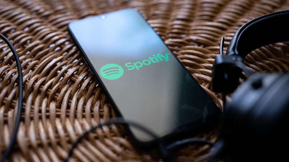 Spotify logo on phone