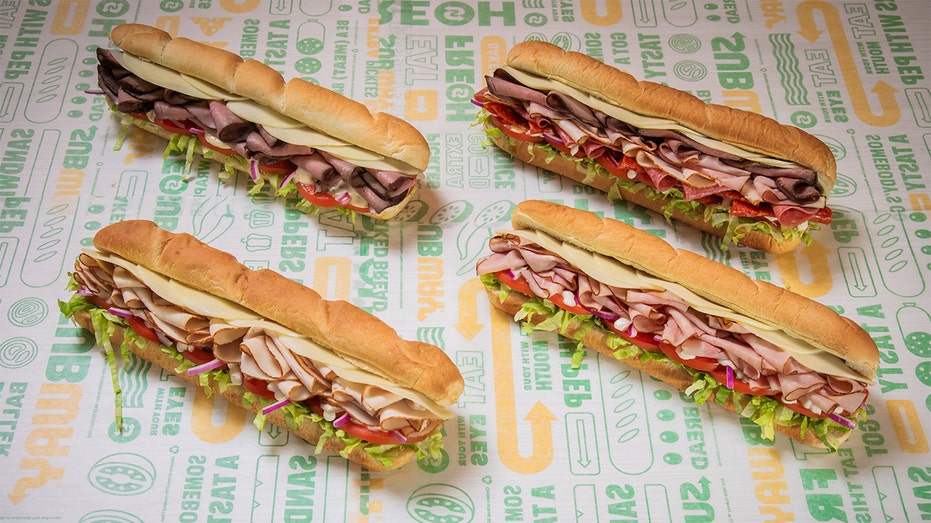 Subway's four Deli Heroes sandwiches
