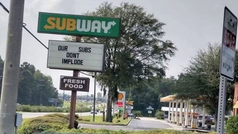 Georgia Subway Titanic sign