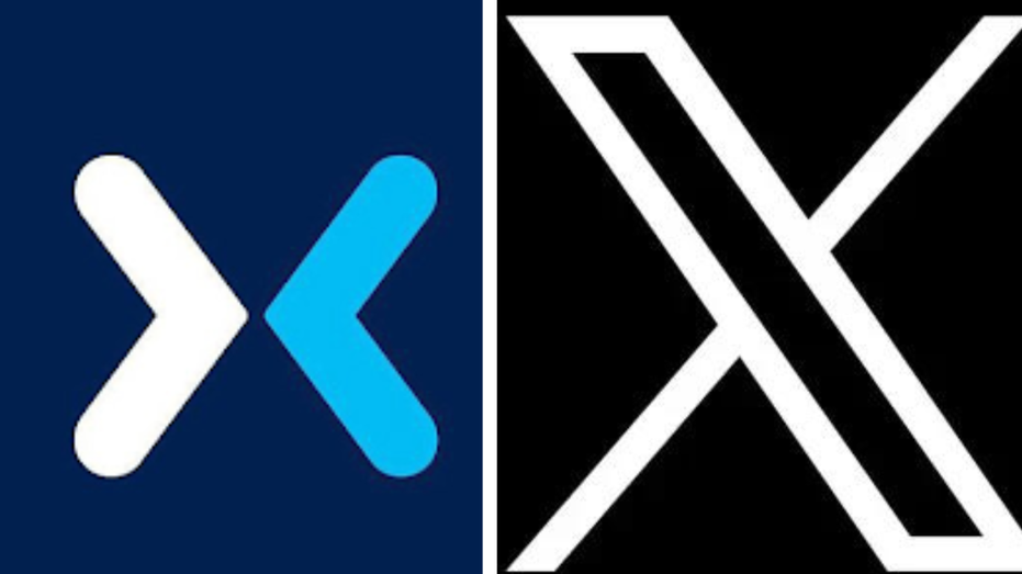 Meta X and Twitter X logo