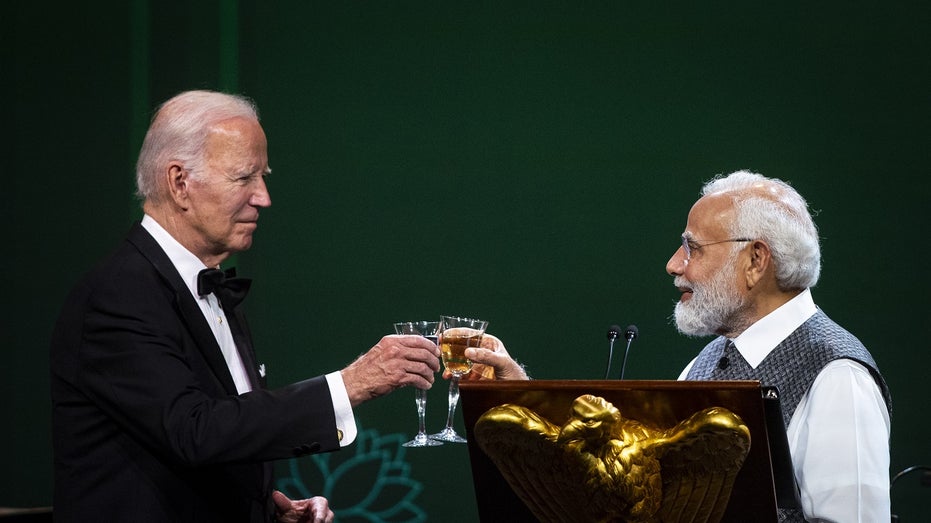 President Biden toasts India's prime minister Narendra Modi