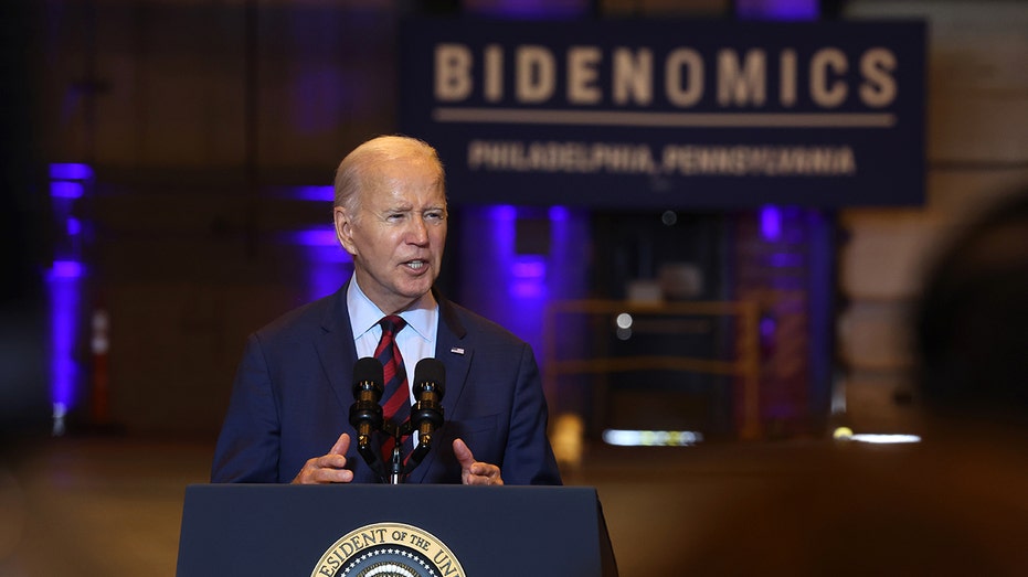 President Biden touting "Bidenomics" in speech