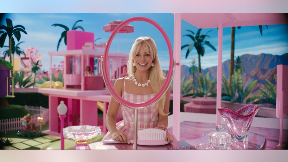 Margot Robbie in a scene from Barbie