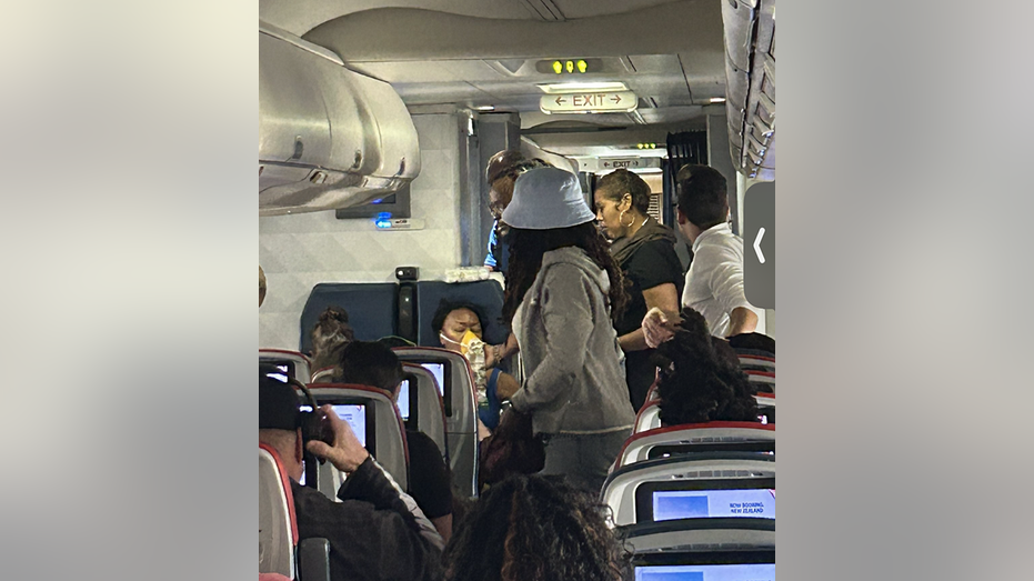 passenger with oxygen mask